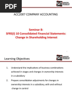 Seminar 8 - Change in Shareholding Interest