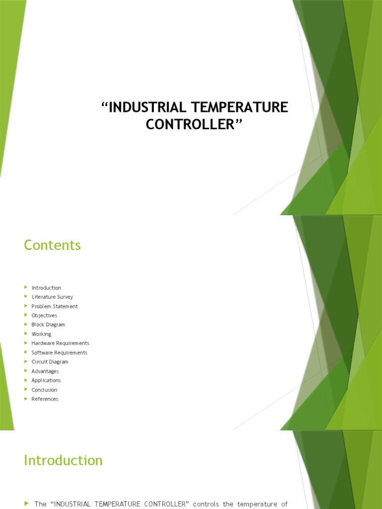 Industrial Temperature Control System | PDF | Feedback | Microcontroller