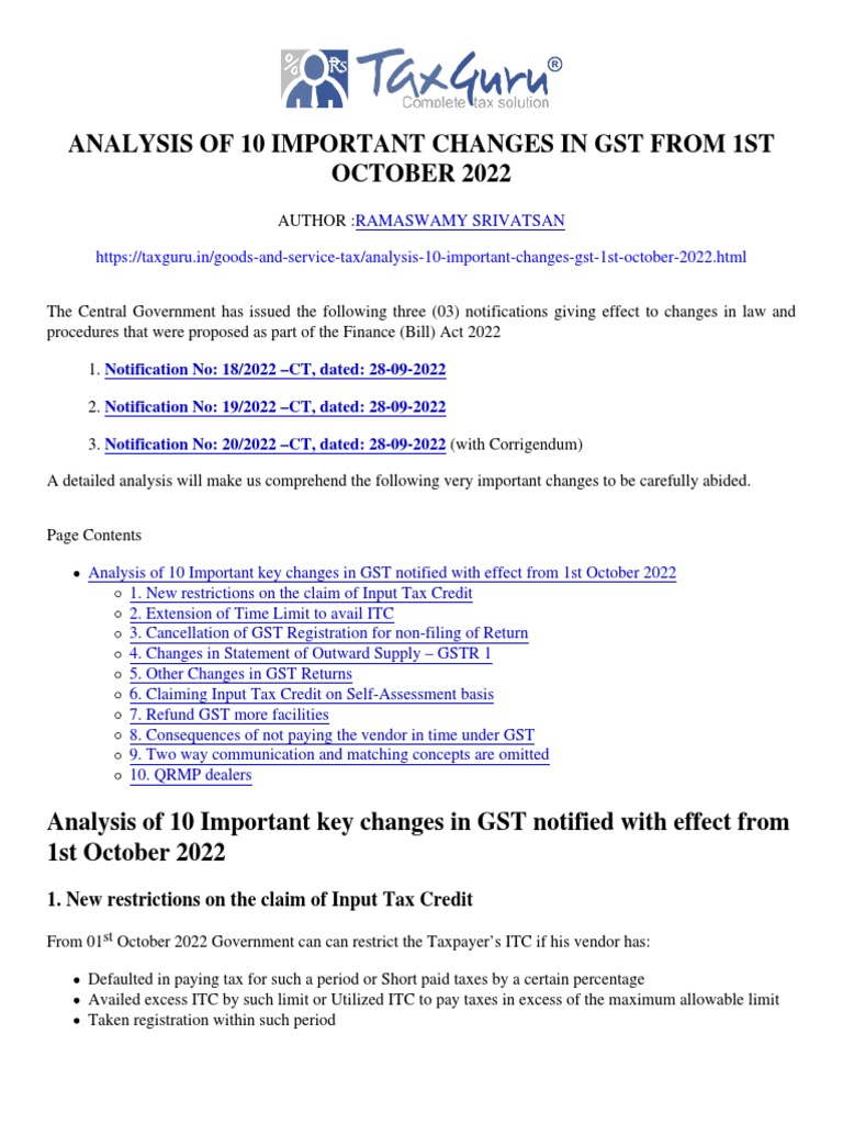 analysis-of-10-important-changes-in-gst-from-1st-october-2022-taxguru