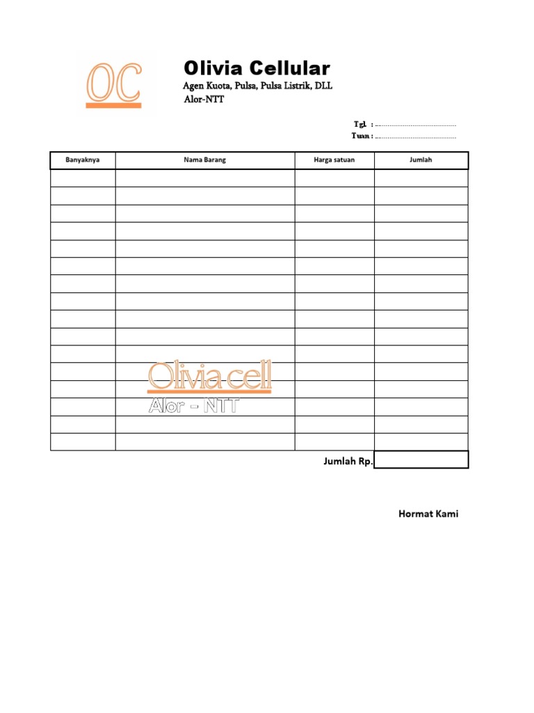 Nota Atk Dan Pulsa | PDF
