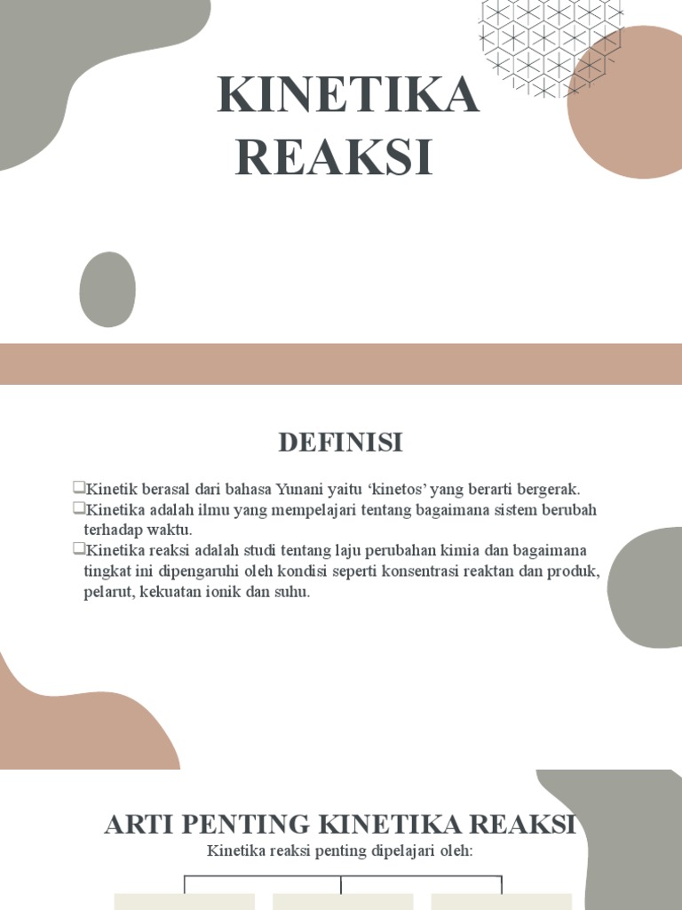 Kinetika Reaksi: Laju dan Mekanisme Kimia | PDF
