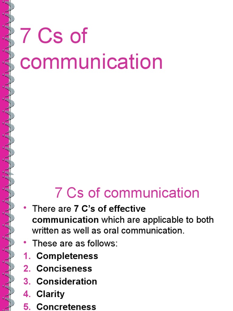 Mastering the 7 Cs of Communication | PDF | Communication | Human ...