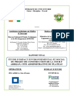 ÉTUDE D IMPACT ENVIRONNEMENTAL ET SOCIAL DU PROJET DE CONSTRUCTION DE LA TOUR F ABIDJAN