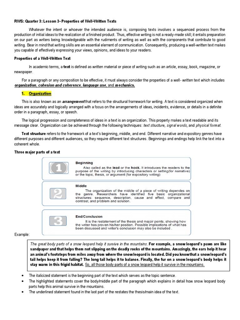 Rws Lesson 3 Handout Pdf Punctuation Essays