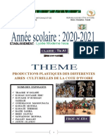 Lycée Moderne Issia: Productions Plastiques Des Differentes Aires Culturelles de La Cote D'Ivoire