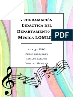 Programacion Musica 1o y 3o Eso Lomloe