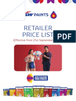 Retailer Price List - Sep21