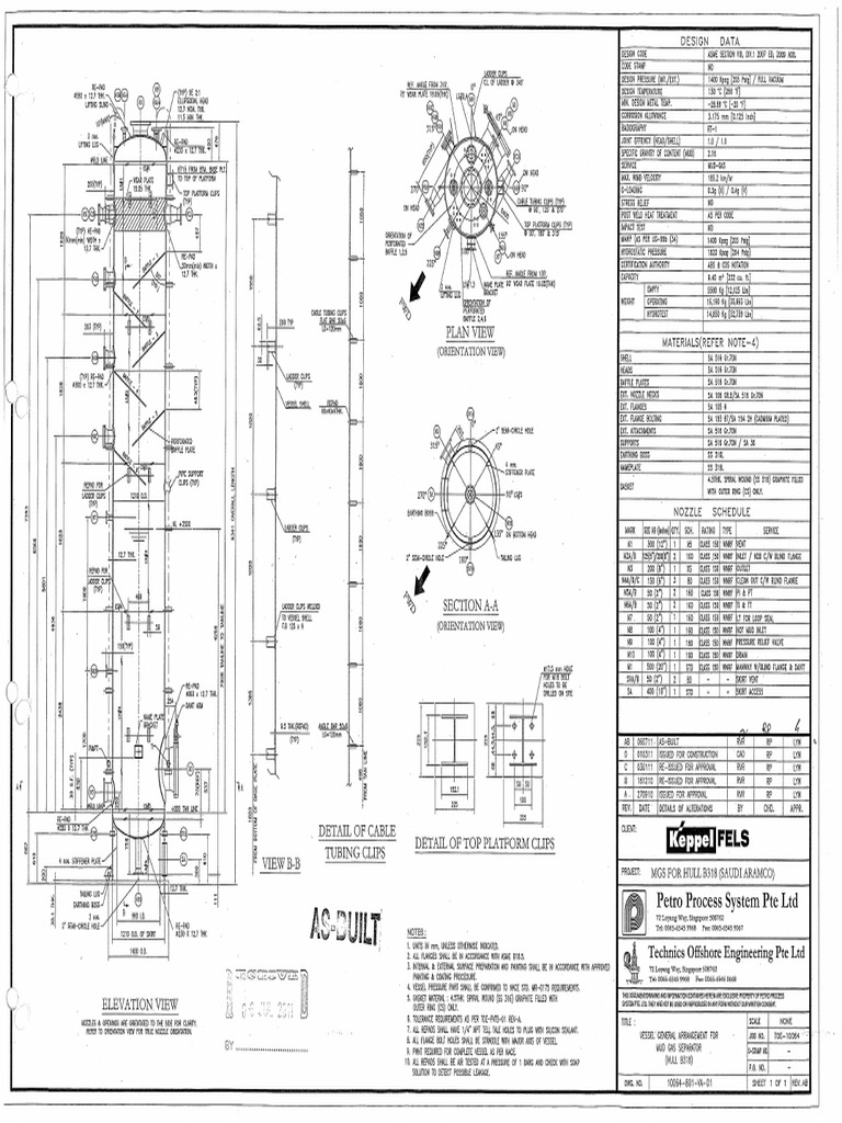 102-02-07-LET-GAD-801-VC-01 - RAB Poor Boy Degasser Layout | PDF