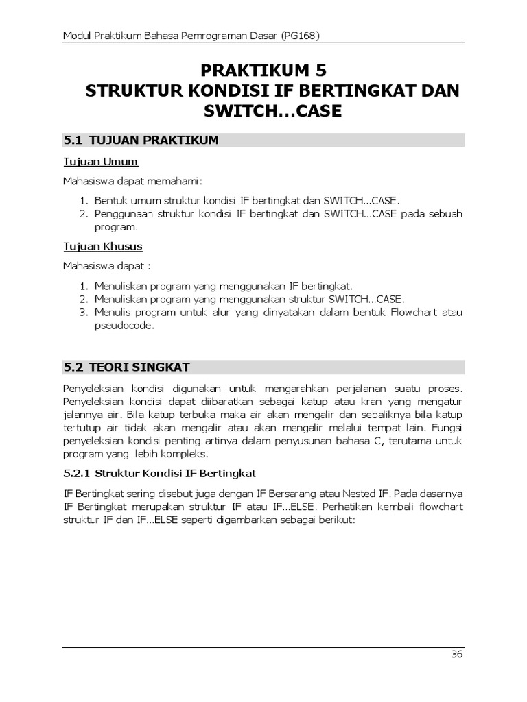 Modul Praktikum Pemrograman Dasar | PDF