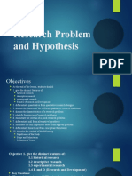 Research Problem and Hypothesis