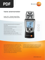 Testo 410 Data Sheet