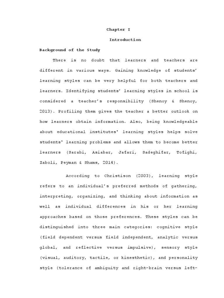 LEARNING STYLE DEFINITION PDF visual data 2
