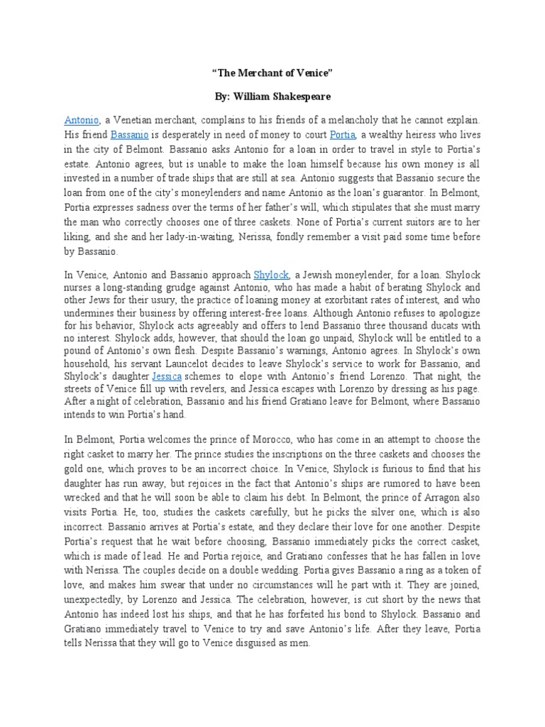 The Merchant of Venice | PDF | The Merchant Of Venice | Shylock