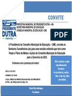 Reunião do Conselho Municipal de Educação de Presidente Dutra para discutir Plano de Metas 2023