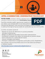 Appel À Candidature - Coordinateur Travaux