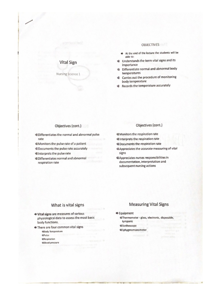 Vital Signs | PDF