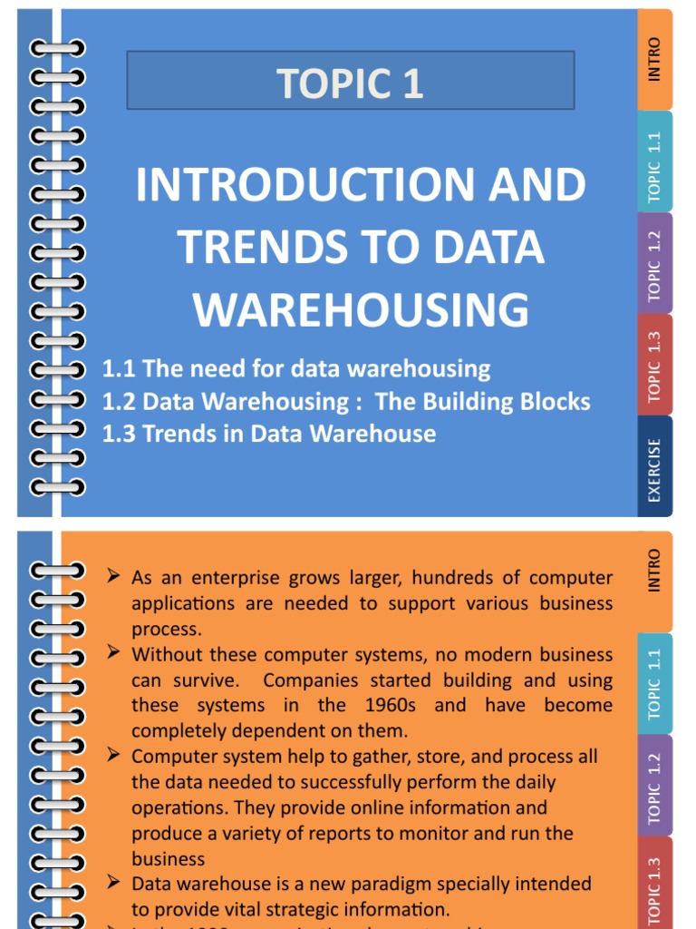 TOPIC 1 - Intro N Trends To DW | PDF | Data Warehouse | Parallel Computing