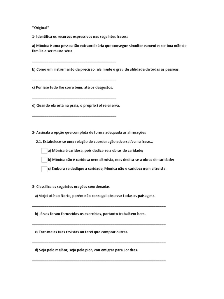 Ficha de Português - Cópia | PDF | Linguística | Famílias linguísticas