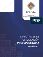 01 Directrices de Formulación Presupuestaria 2023 PDF