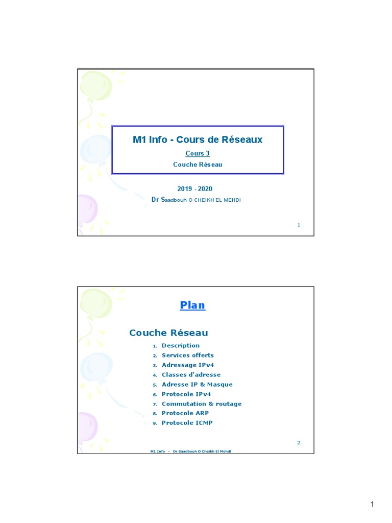 Couche Réseau et Adressage IPv4 | PDF | Protocoles Internet | Adresse IP
