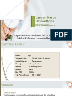 Laporan Kasus Osteoarthritis: Departemen Ilmu Kedokteran Fisik & Rehabilitasi Fakultas Kedokteran Universitas Hasanuddin