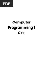 Computer Programming 1 - C++ PDF