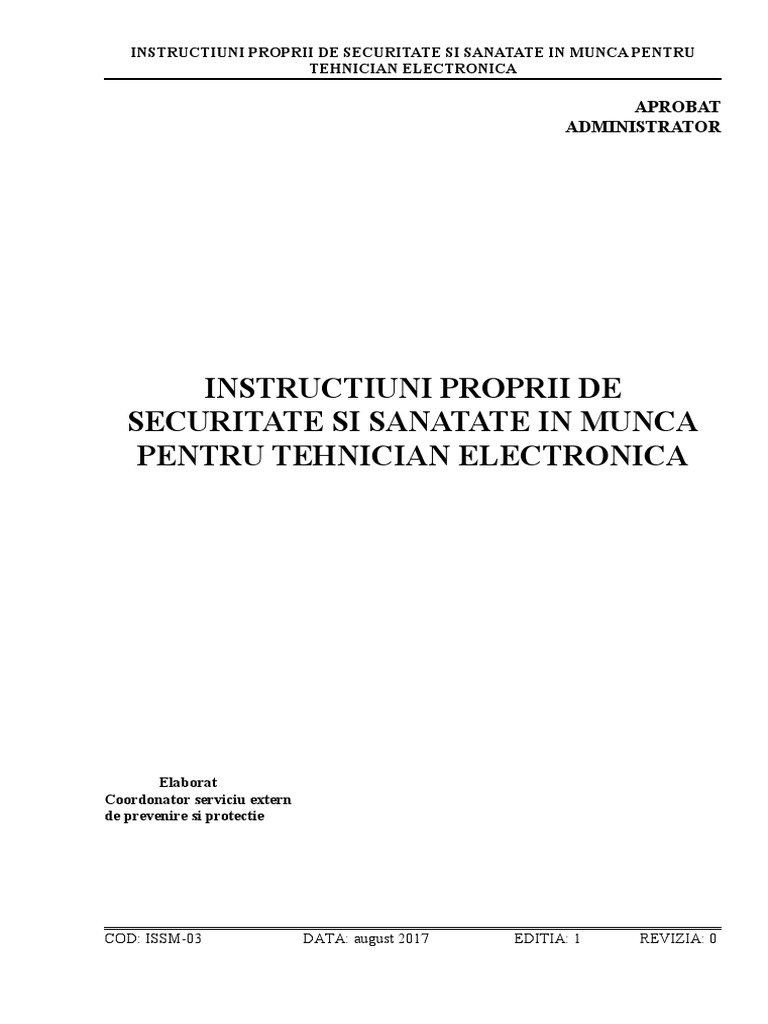 Instructiuni Electronica | PDF