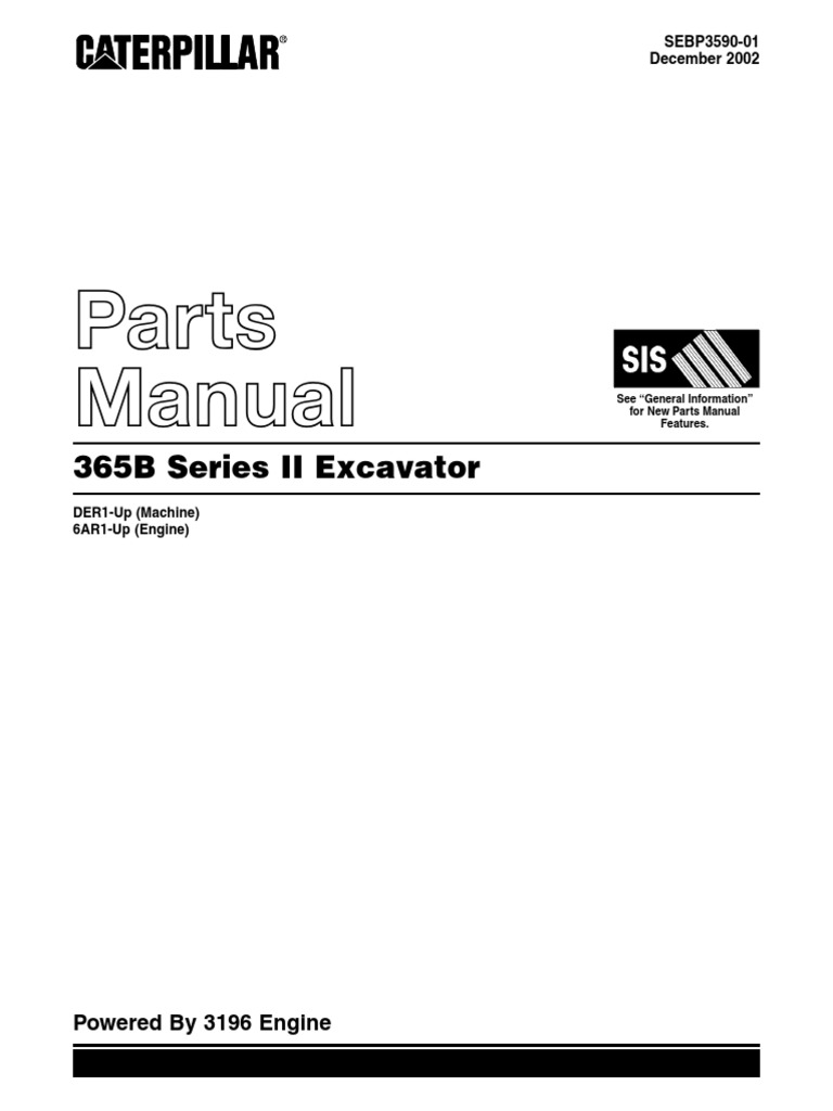 Manual de Partes 365 B Series II SEBP3590-01-00-ALL