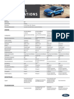 2020 Ford Escape Tech Specs