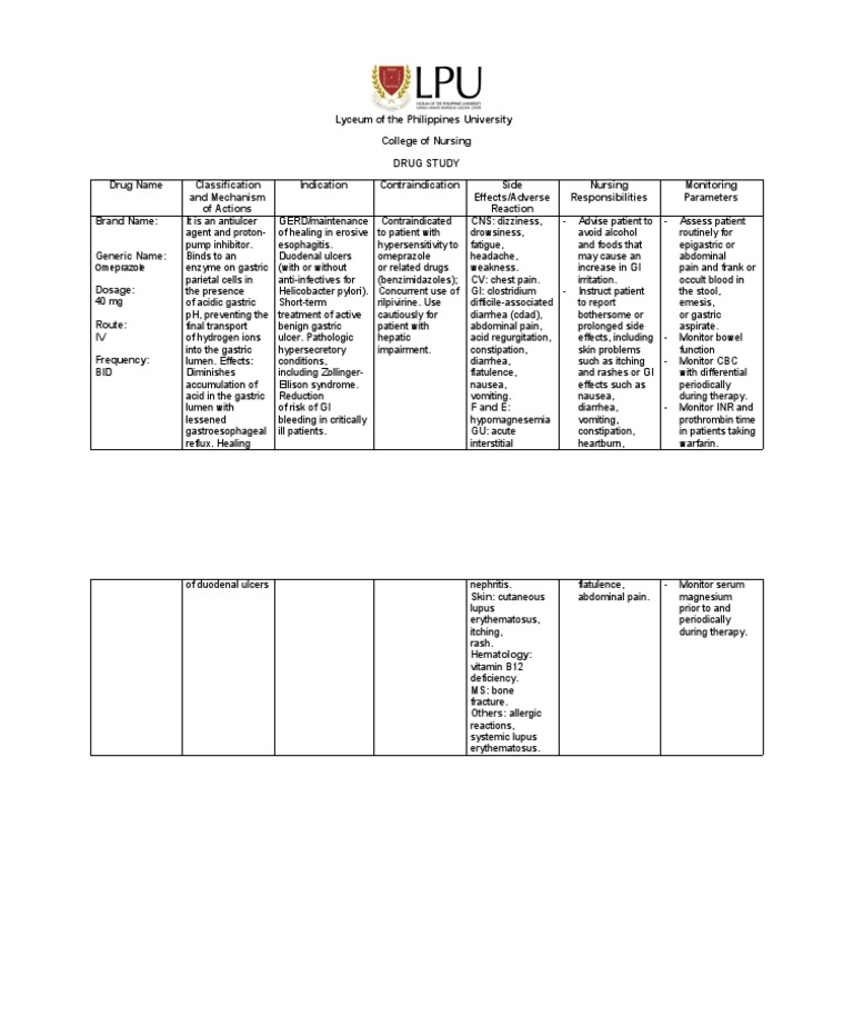 Omeprazole Pdf Gastroesophageal Reflux Disease Clinical Medicine