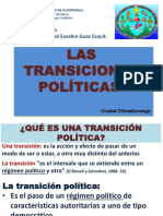 LAS Transiciones Políticas.: Curso: Ciencia Política. Docente: Lic. M.A. José Eusebio Guoz Esquit