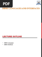 DBMS Languages and Interfaces