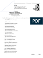 Grammar 3 - Subjects and Predicates PDF