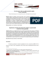 Implicações Da Morte e Luto Na Saúde Mental Do Sujeito Frente À Pandemia