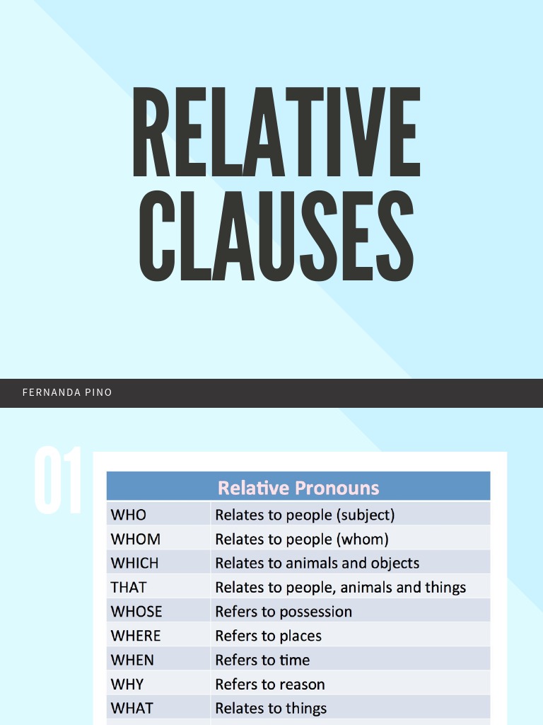 Relative Clauses | PDF