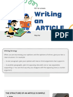 Writing An ARTICLE