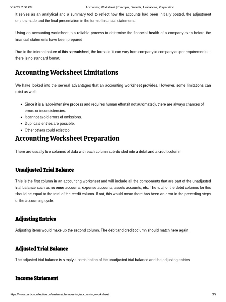 Limitations Of Accounting Ratios