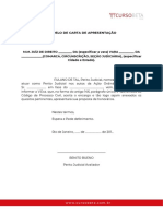 Carta de apresentação de perito judicial