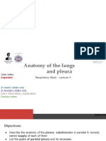 Lecture 4 - Anatomy of The Lungs and Pleura