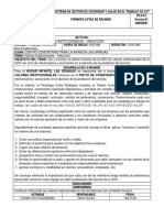 Sistema de Gestión de Seguridad Y Salud en El Trabajo SG-SST Formato Actas de Reunion PE-F-01 Versión 01 16/03/2021