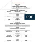 Programacion Miercoles Juegos 2022