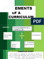 Elements of A Curriculum