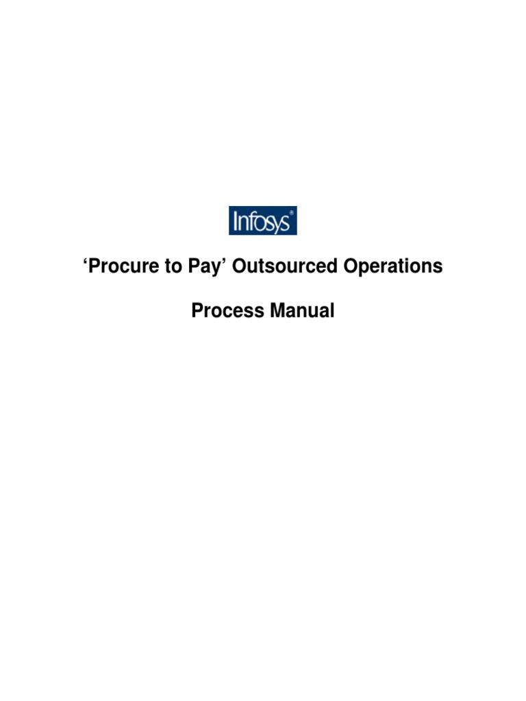 Procure to Pay Process Manual | PDF | Accounts Payable | Receipt