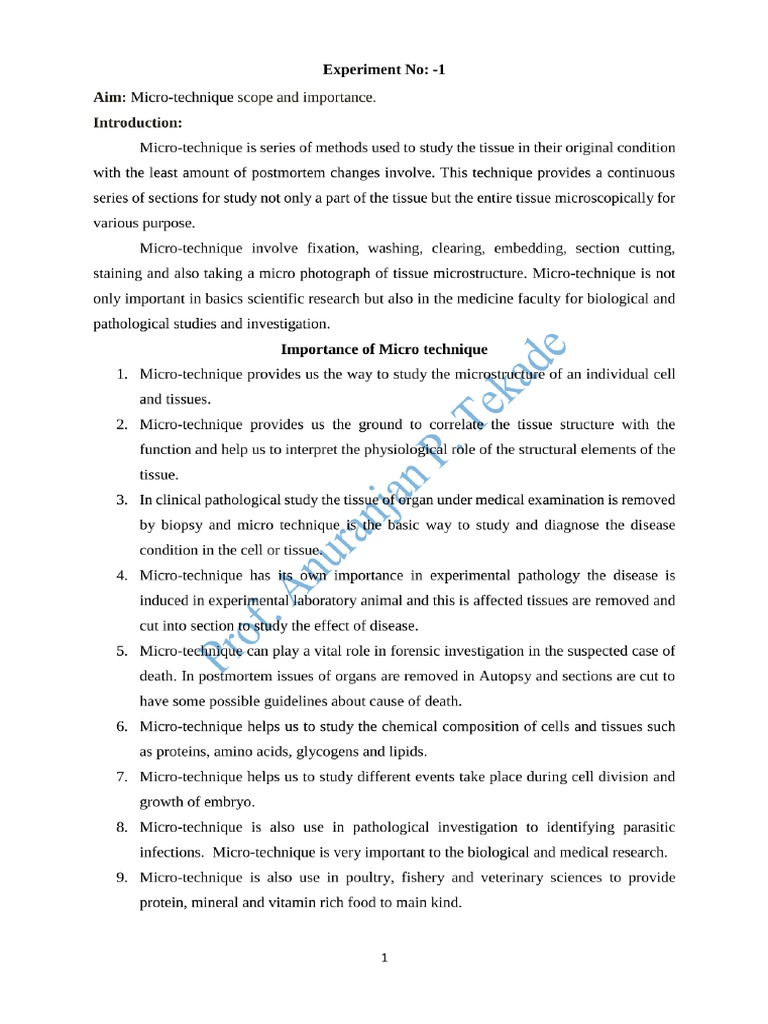 Microtechnique 1 Pdf Pdf