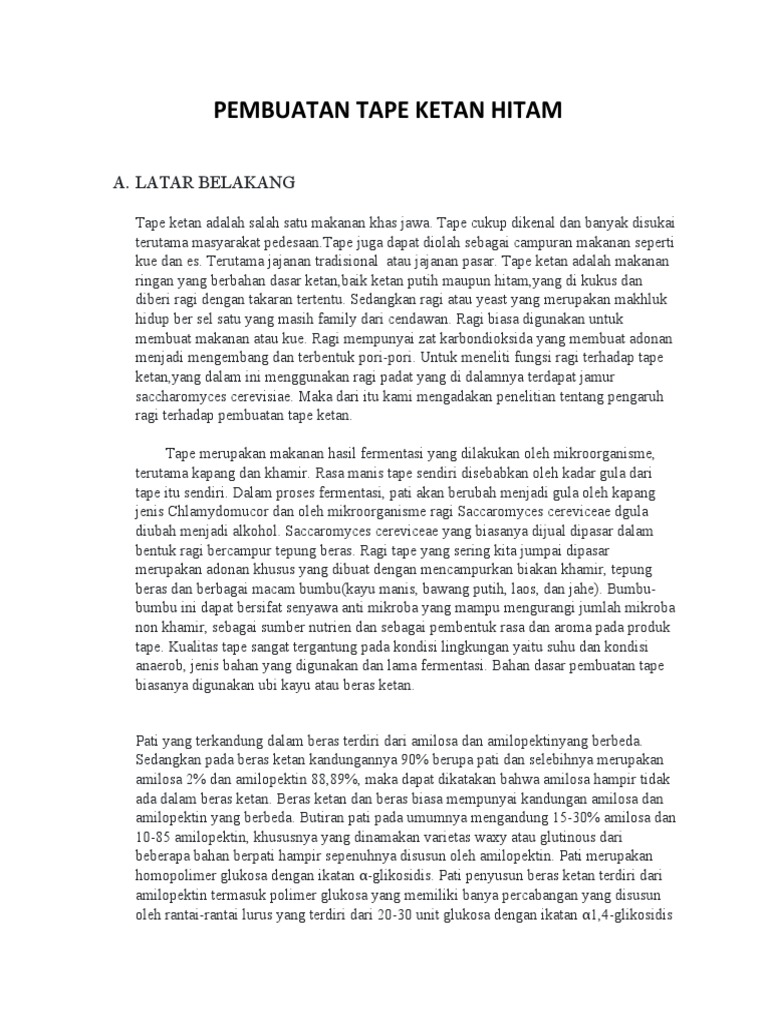 Pembuatan Tape Ketan Hitam PDF