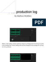 Post Production Log