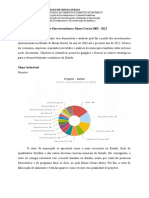 Análise investimentos estrangeiros Minas 2003-2022