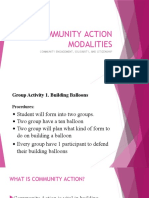 Community Action Modalities