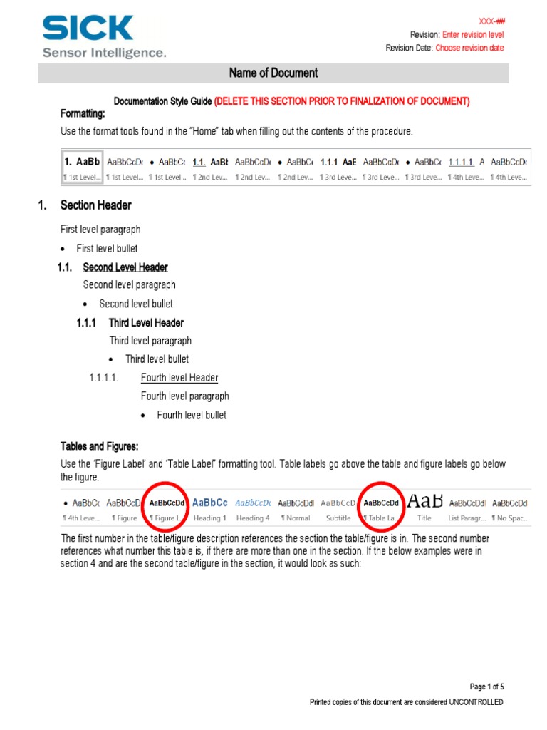 Standard Operating Procedure Template | PDF | Document | Scope ...