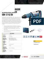 Ficha Tecnica Martillo Perforador Demoledor Bosh gbh12 52dv Maquitec de Colombia